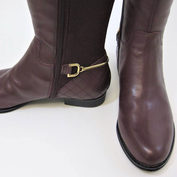 Isaac Mizrahi Over th Knee Leather & Stretch Boots - Picture 3 of 7